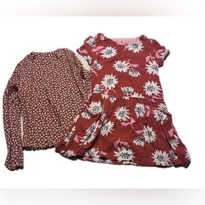 Girls dress and long sleeve shirt bundle.